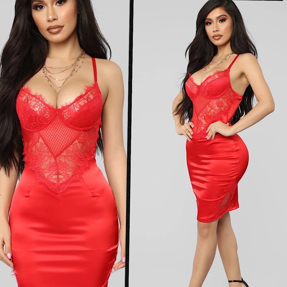 Fashion Nova Satin Mini Dress